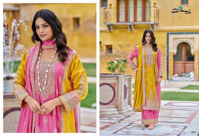 Galaxy 3 By Your Choice Heavy Pure Chinon Wedding Wear Readymade Suits Wholesale Online
